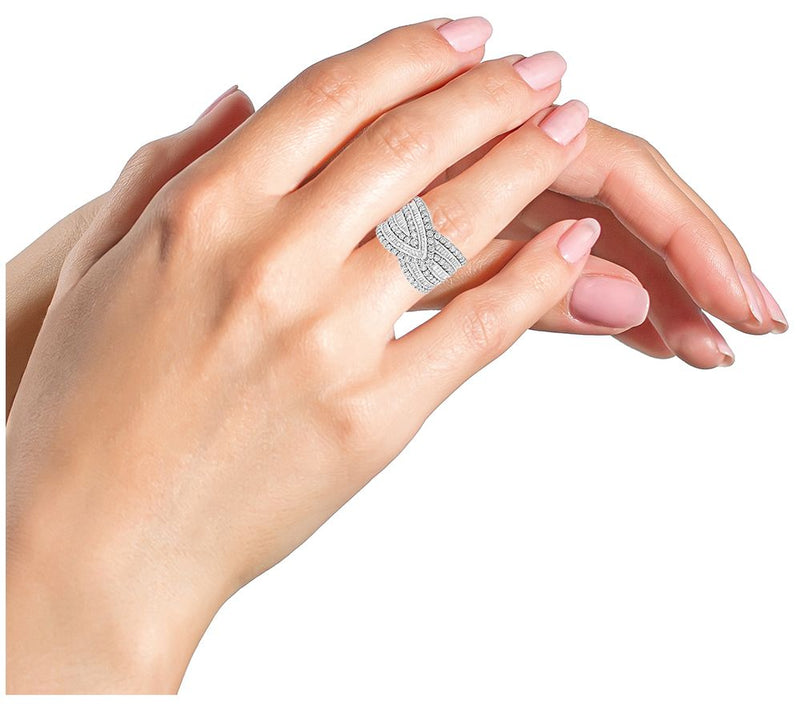 Haus of Brilliance 2.40 cttw Diamond Band R ingSterling — View 6