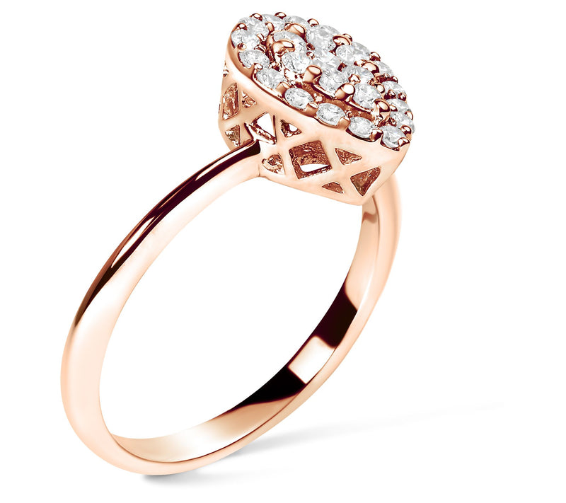Haus of Brilliance 0.40 cttw Diamond Promise Ri ng, 10K Gold — View 5