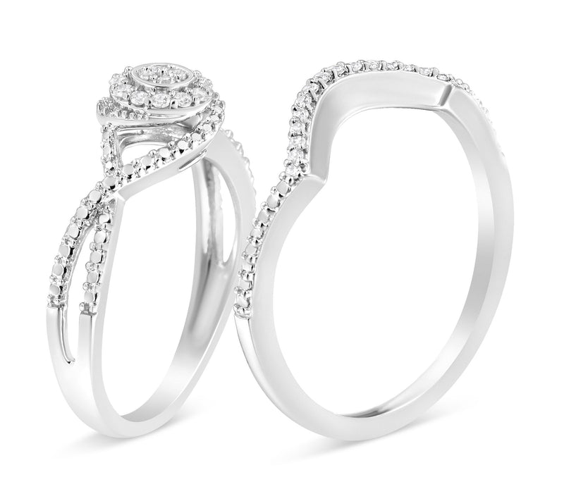 Haus of Brilliance Diamond Accent Bridal Set Ring, Sterling — View 5