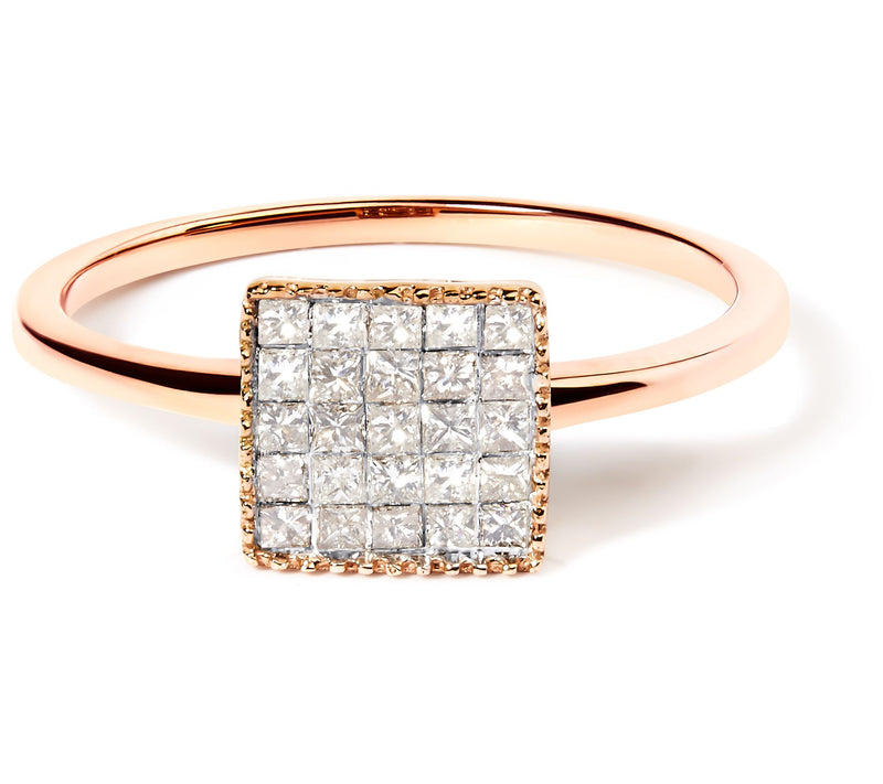 Haus of Brilliance 0.35 Cttw Diamond Ring, 10K Rose Gold — Main view