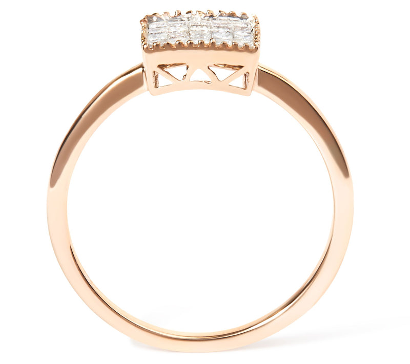 Haus of Brilliance 0.35 Cttw Diamond Ring, 10K Rose Gold — View 6