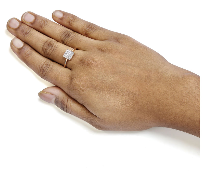 Haus of Brilliance 0.35 Cttw Diamond Ring, 10K Rose Gold — View 7