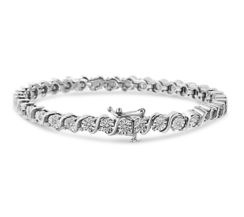 Haus of Brilliance 0.25 cttw Diamond Tennis Bracelet, Sterling — View 8