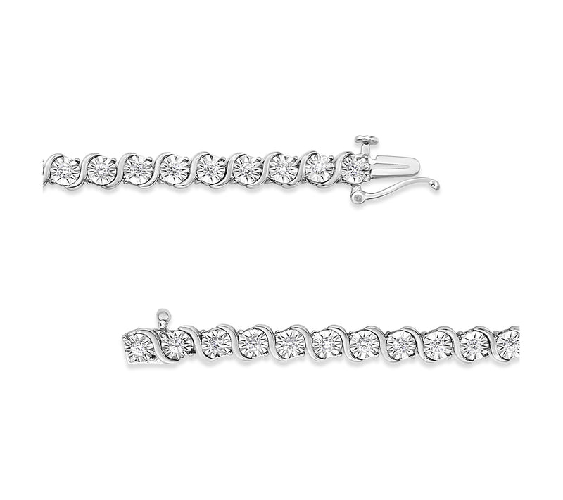 Haus of Brilliance 0.25 cttw Diamond Tennis Bracelet, Sterling — View 9