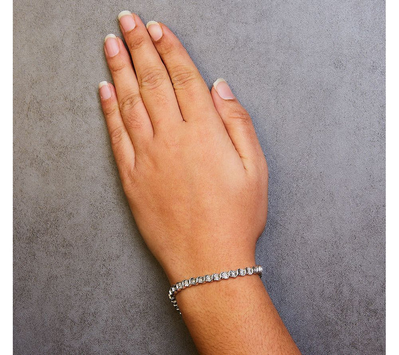 Haus of Brilliance 0.25 cttw Diamond Tennis Bracelet, Sterling — View 10