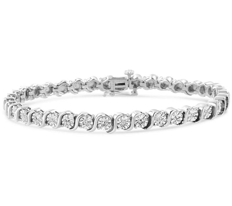 Haus of Brilliance Diamond Accent Tennis Bracelet, Sterling — View 5