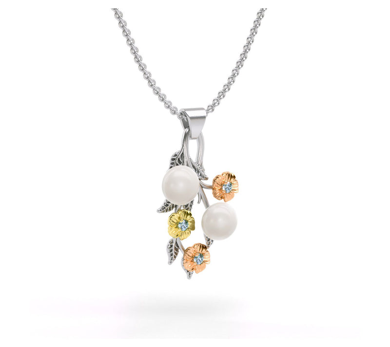 Or Paz Sterling Cultured Pearl & Gemstone Pendant w/ Chain — View 4