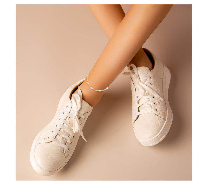 Sterlina Silver Baguette Cut C urb Ankle Brace let, Sterling — View 4