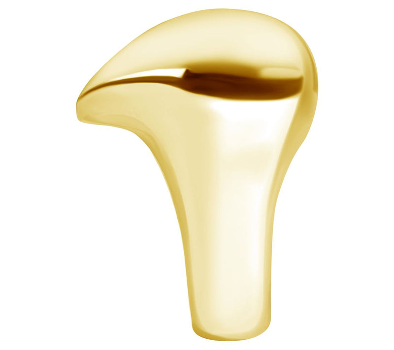 Ariva Sterling Silver 18K Gold Clad Polished Puffed Heart Ring — View 4