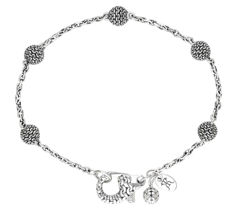 Tiffany Kay Studio Sterling Purl Knit Ball Station Bracelet — Main view