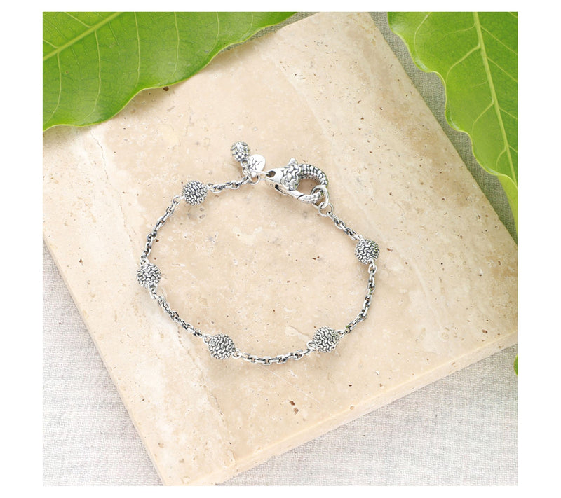 Tiffany Kay Studio Sterling Purl Knit Ball Station Bracelet — View 4