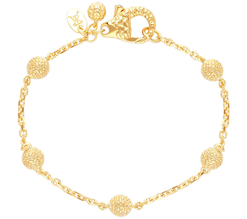 Tiffany Kay Stu dio 14K Clad Pu rl Knit Ball St ation Bracelet — Main view