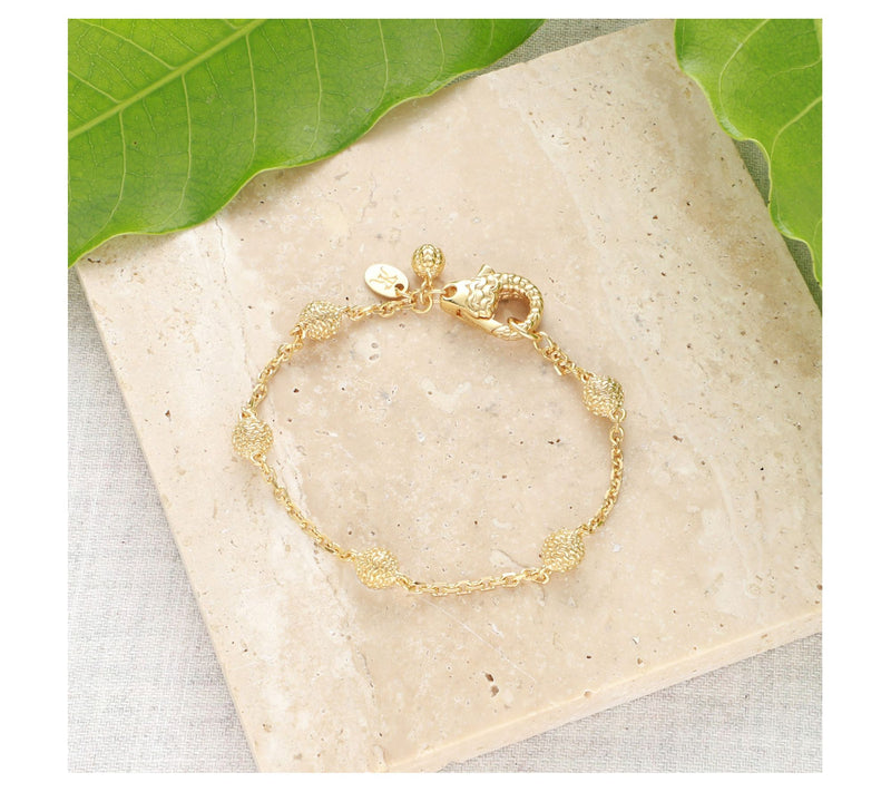 Tiffany Kay Stu dio 14K Clad Pu rl Knit Ball St ation Bracelet — View 2
