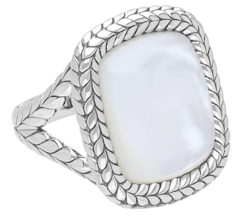 Tiffany Kay Studio Sterling Herringbone Gemstone Cocktail Ring — View 9
