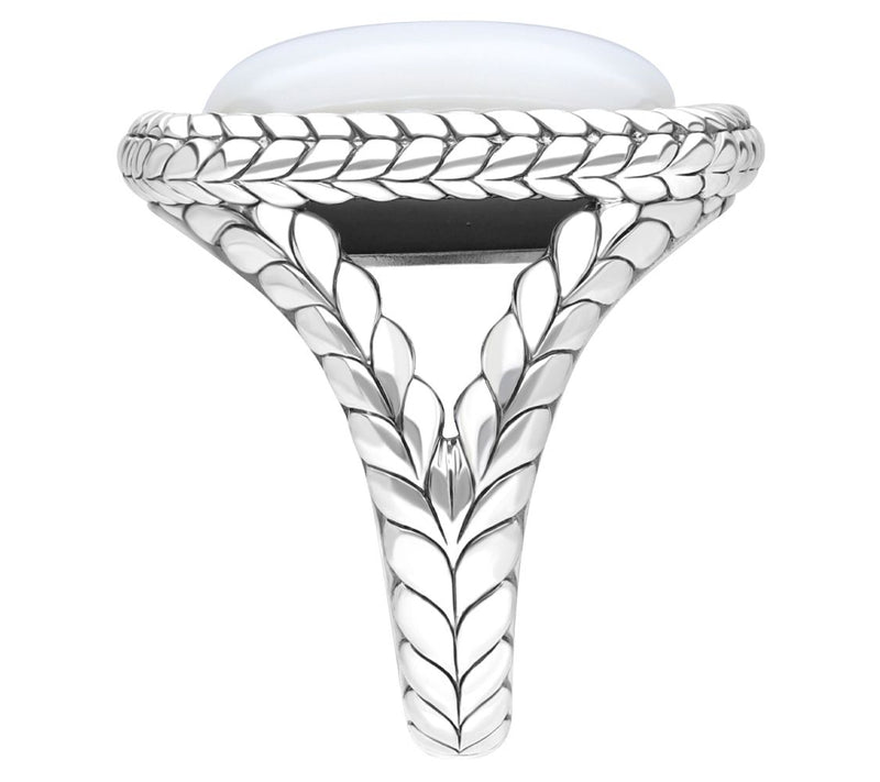 Tiffany Kay Studio Sterling Herringbone Gemstone Cocktail Ring — View 3