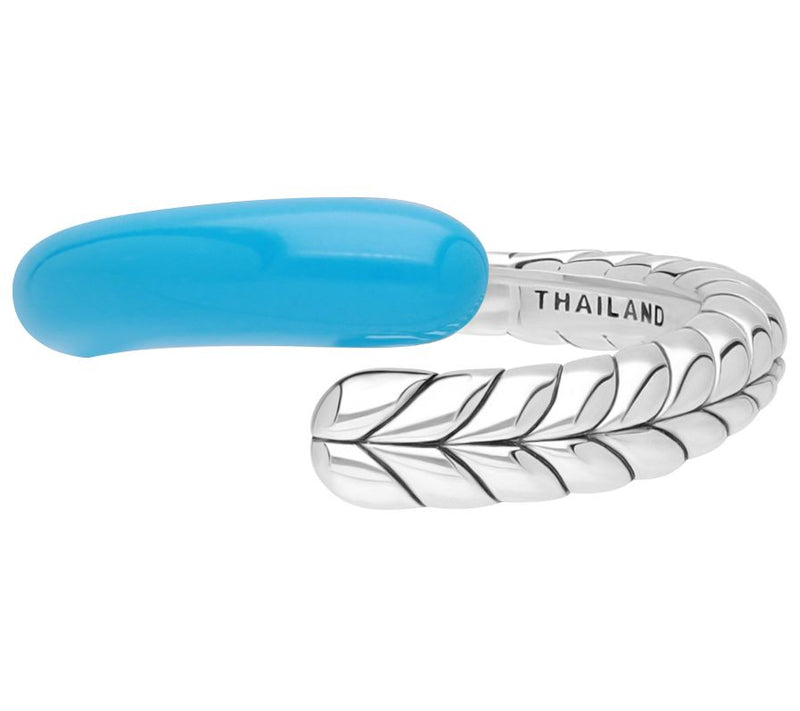 Tiffany Kay Studio Sterling Herringbone EnamelWrap Ring — Main view
