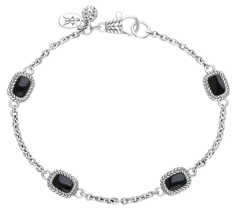 Tiffany Kay Silver Herringbone Gemstone StationBracelet — View 8