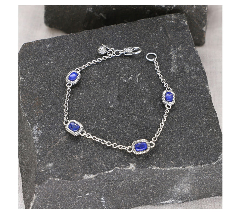 Tiffany Kay Studio Sterling Silver Lapis Station Bracelet — View 4