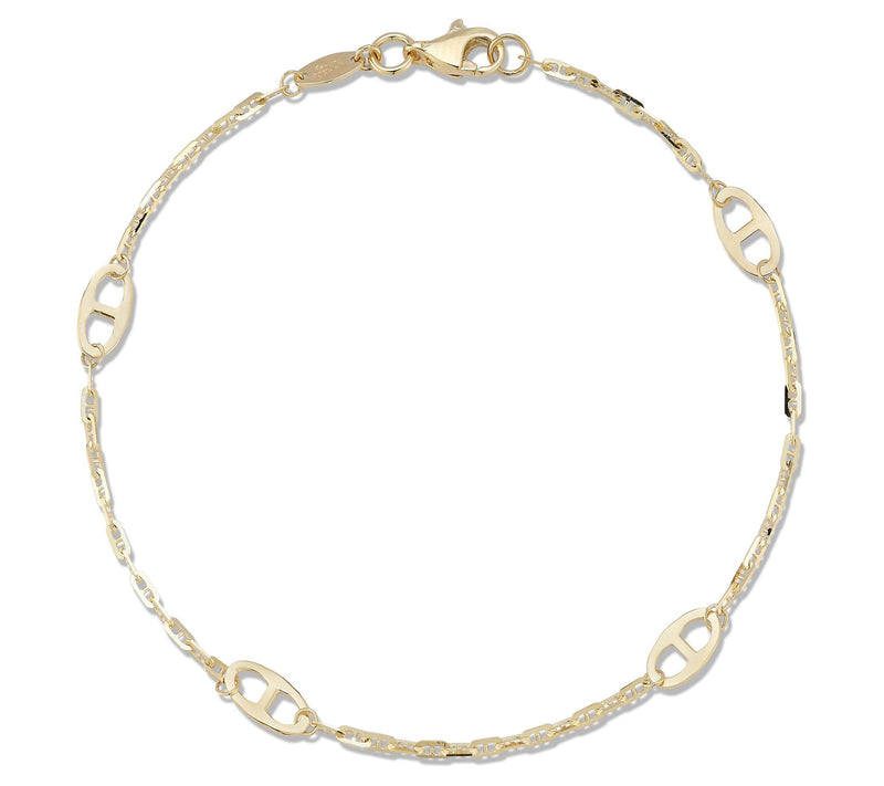 Luminosa Gold Mariner Link Bracelet, 14K — View 3