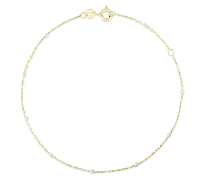 Italian Gold Enamel Chain Bracelet, 14K — Main view