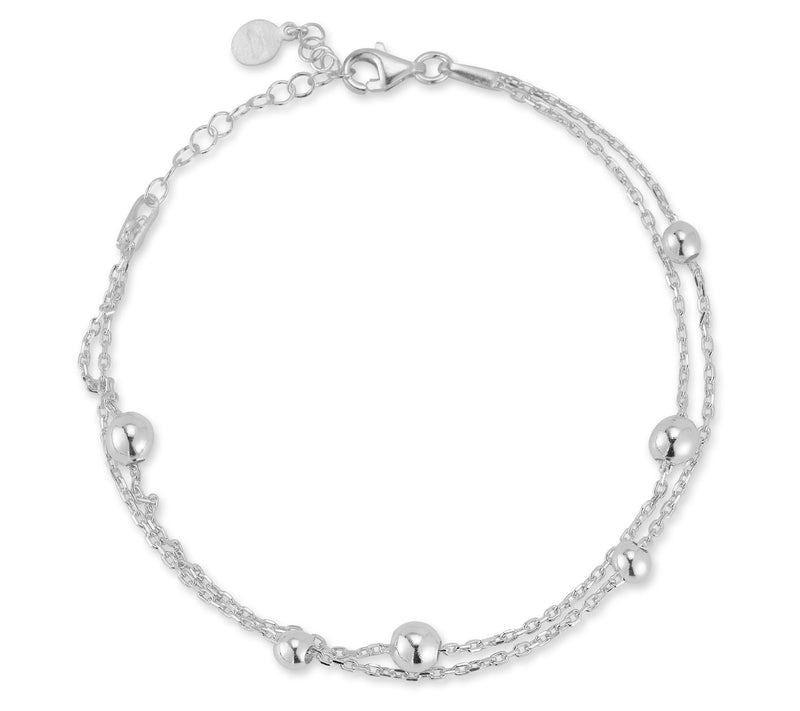 Sterlina Silver Double Layered Ball Bracelet, Sterling — View 7