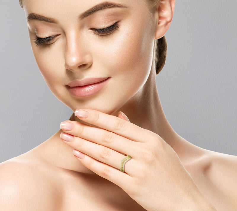 Sterlina Silver Bold Ribbed Wave Ring, Sterling — View 9