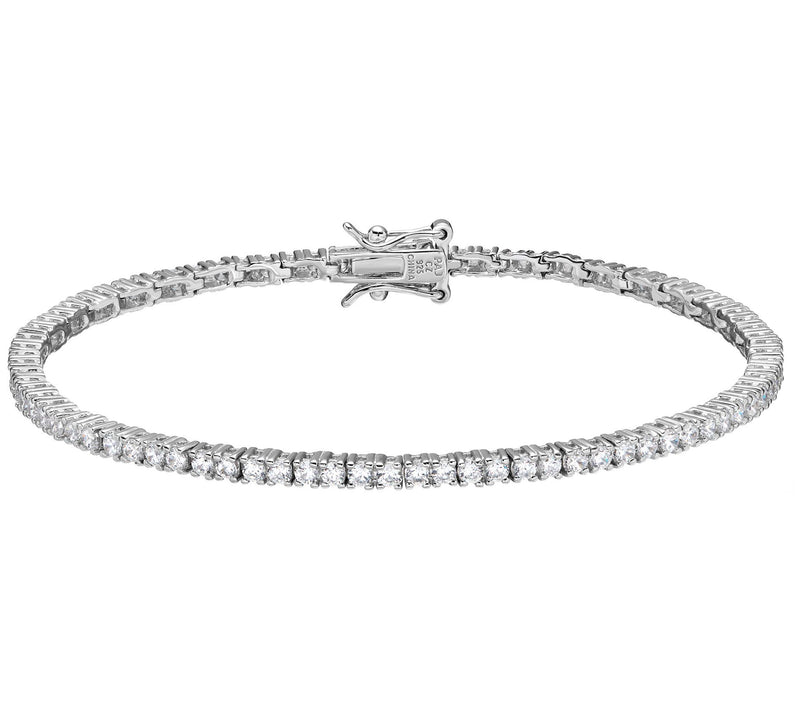 Diamonique 4.85 cttw Tennis Bracelet, Sterling Silver — View 5