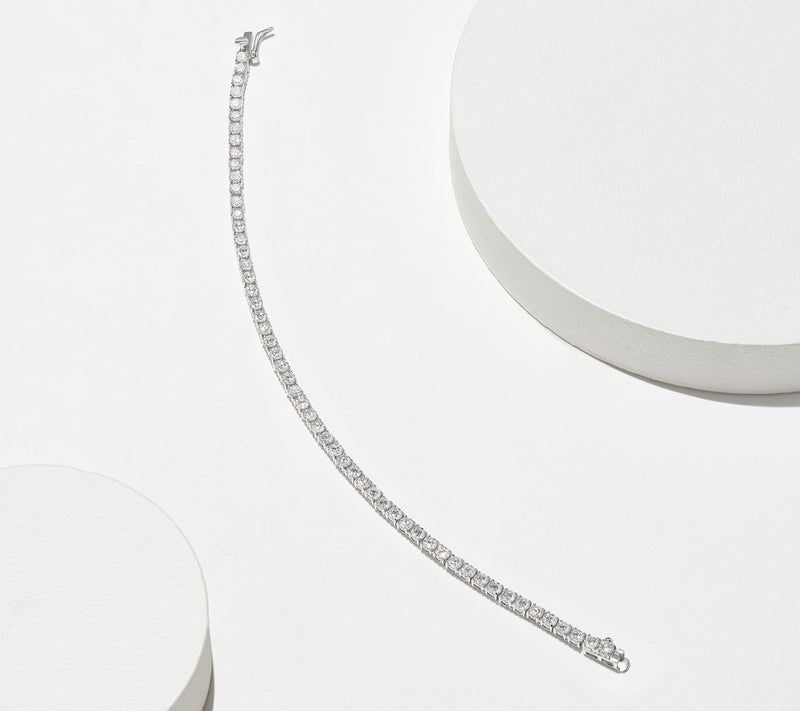 Diamonique 4.85 cttw Tennis Bracelet, Sterling Silver — View 8