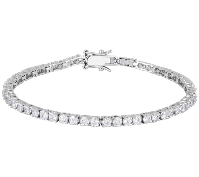 Diamonique 9.65 cttw Tennis Bracelet, Sterling Silver — View 5