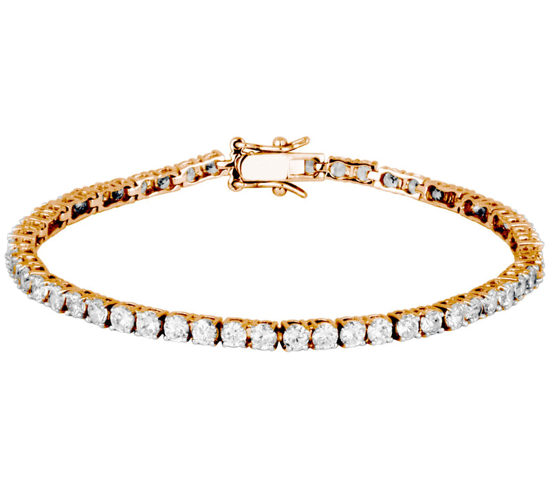Diamonique 9.65 cttw Tennis Bracelet, Sterling Silver — Main view