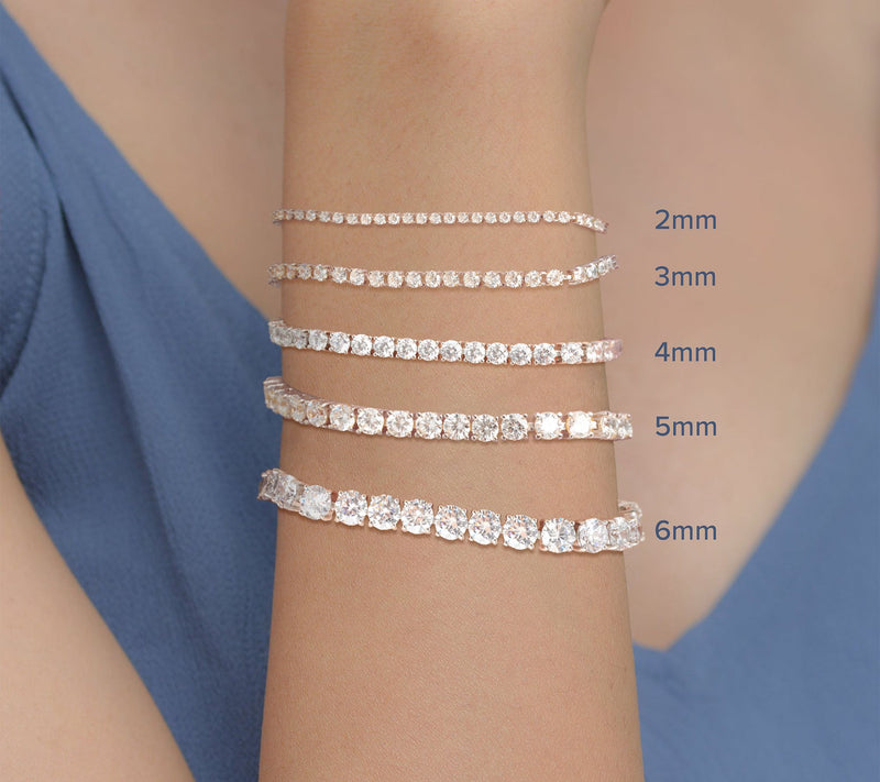 Diamonique 29.50 cttw Tennis Bracelet, Sterling Silver — View 8