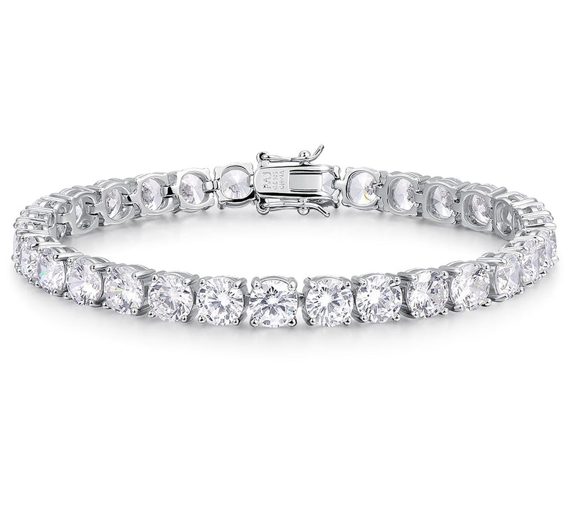 Diamonique 39.15 cttw Tennis Bracelet, Sterling Silver — View 5