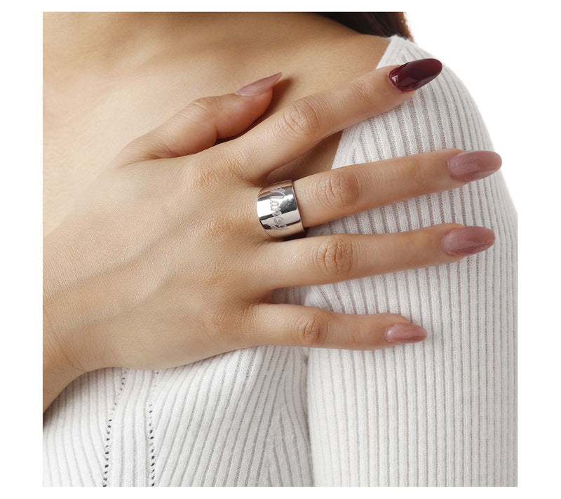 Bronzo Italia Personalized Polished Band Ring, 18K Plated — View 4