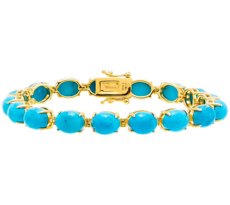 Affinity Gems Turquoise Tennis Bracelet, Sterling Silver — View 7