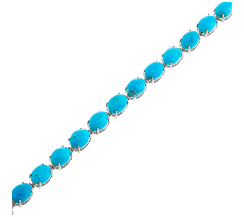 Affinity Gems Turquoise Tennis Bracelet, Sterling Silver — View 2