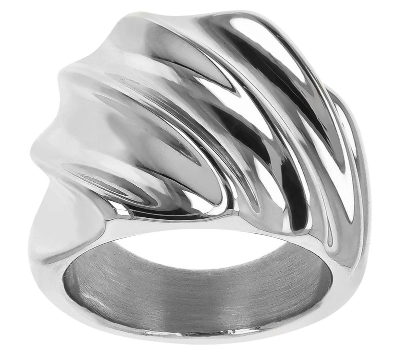 BellaOro Slanted Ribbed Ring, 14K Gold Over Resin — View 7