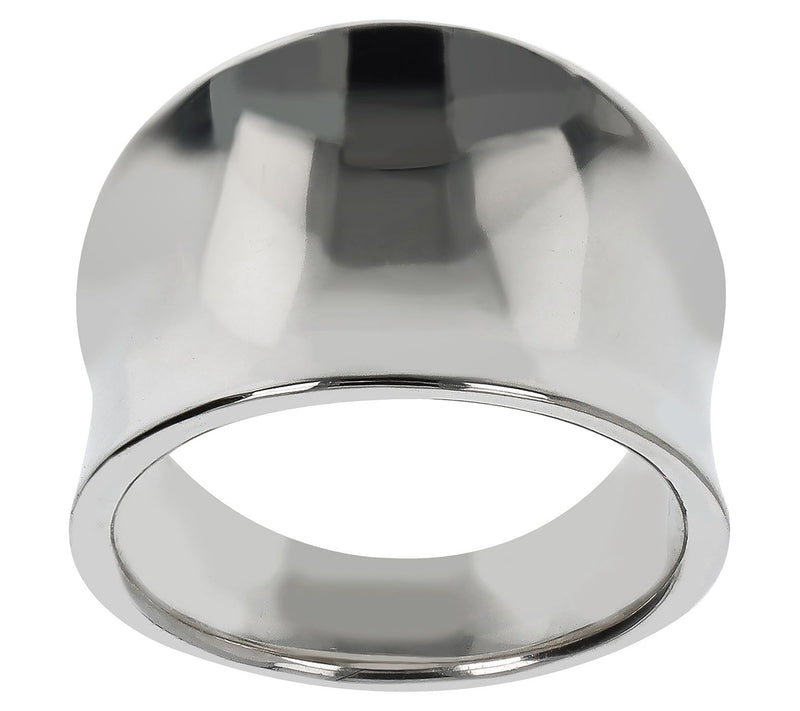 UltraFine Silver Polished Saddle Ring — View 6
