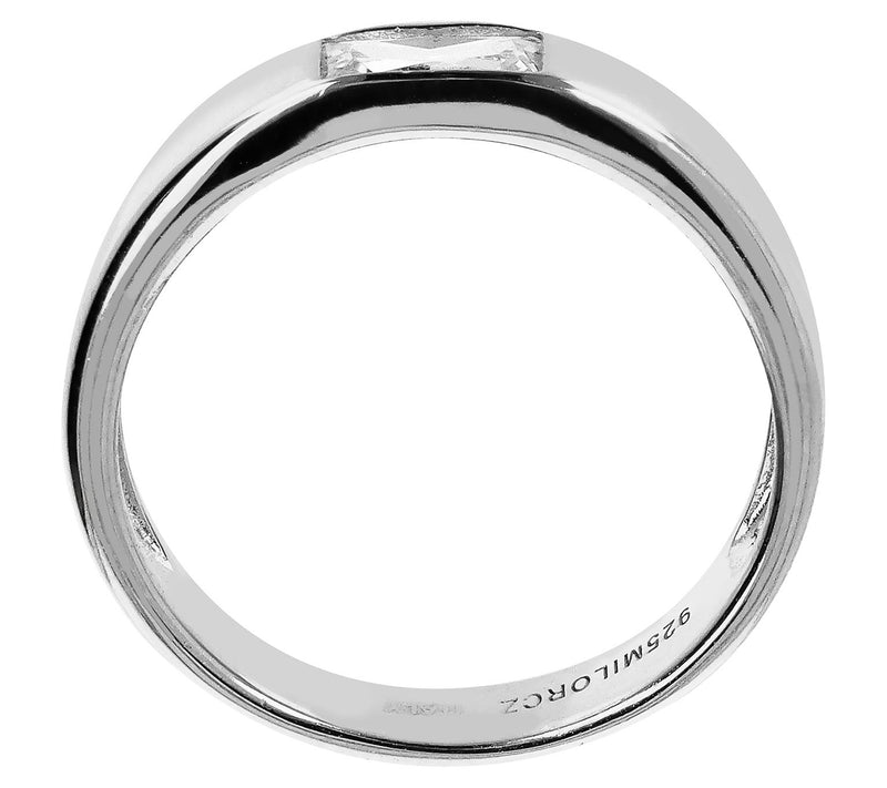Diamonique Italia Baguette Stackable Band Ring, Sterling — View 11