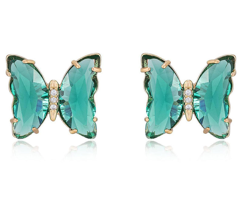 Ettika Flutter Away Crystal Stud Earrings — View 3
