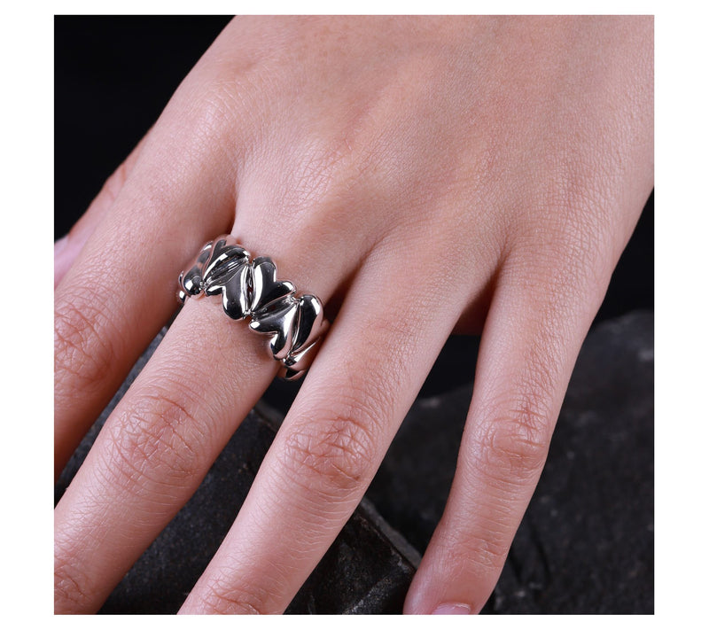 Margo Manhattan Sterling Silver Kissing Ring Set — View 8