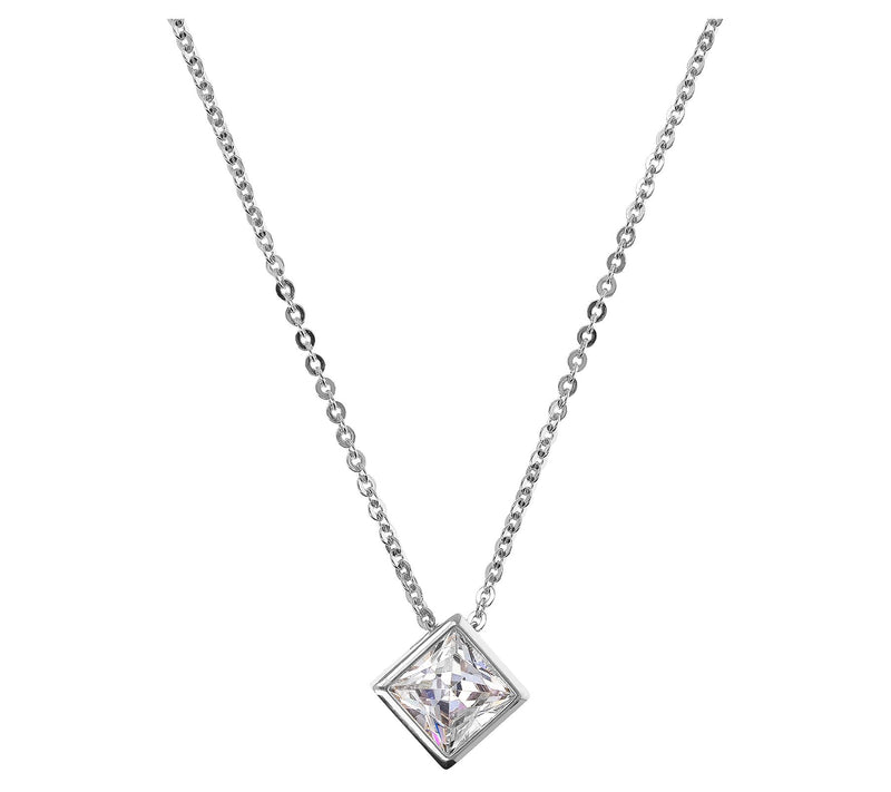 Diamonique x Bronzo Italia Slide Necklace, 18KGold Plated — View 8