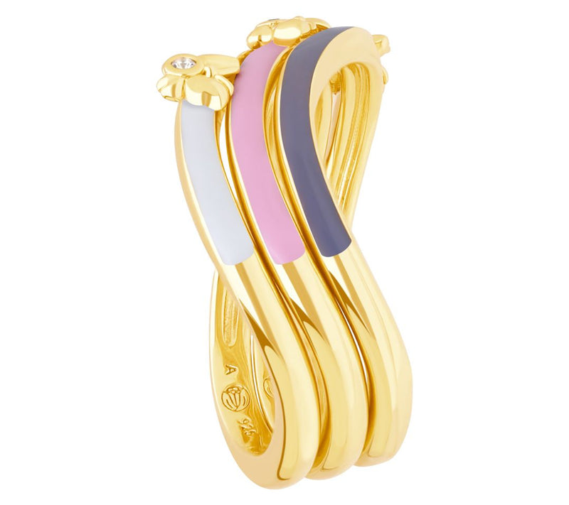 Goddaughters 14K Gold Clad Multi-Gemstone Butterfly Ring — View 2
