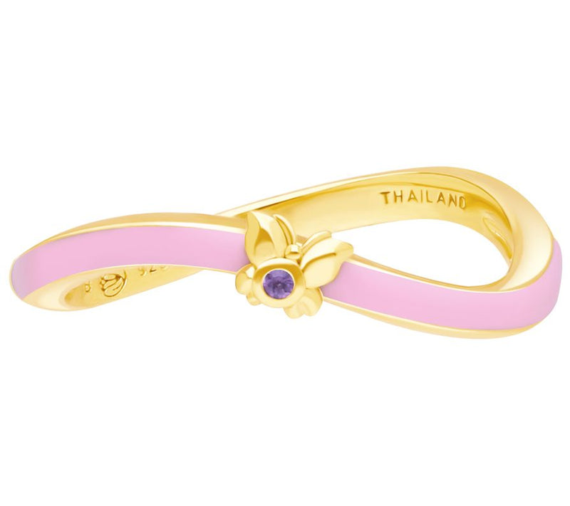 Goddaughters 14K Gold Clad Multi-Gemstone Butterfly Ring — View 4
