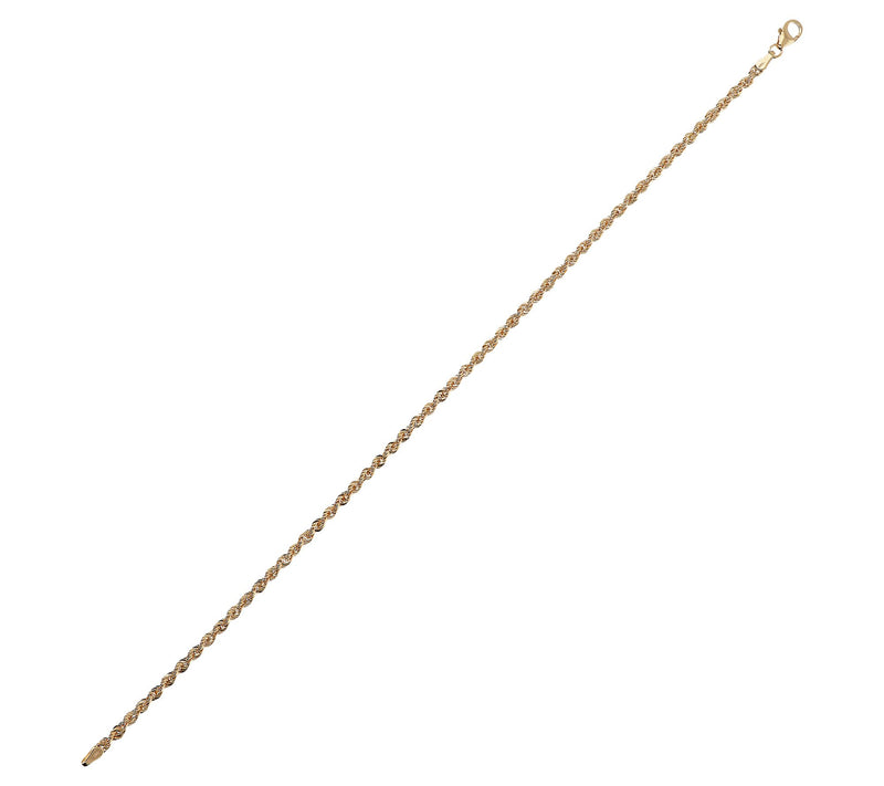 EternaGold 10" Rope Chain Anklet, 14K, 1.8g — View 2