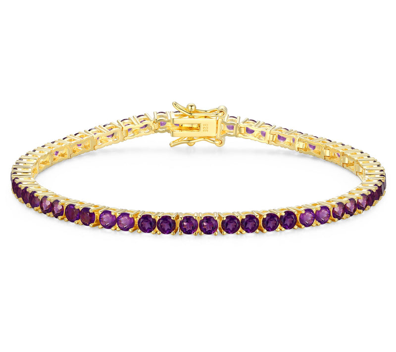 Affinity Gems Birthstone Tennis Bracelet, 18K Gold Plated — Main view