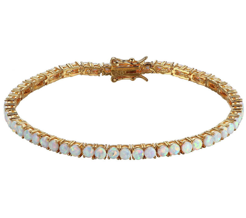 Affinity Gems Birthstone Tennis Bracelet, 18K Gold Plated — View 7