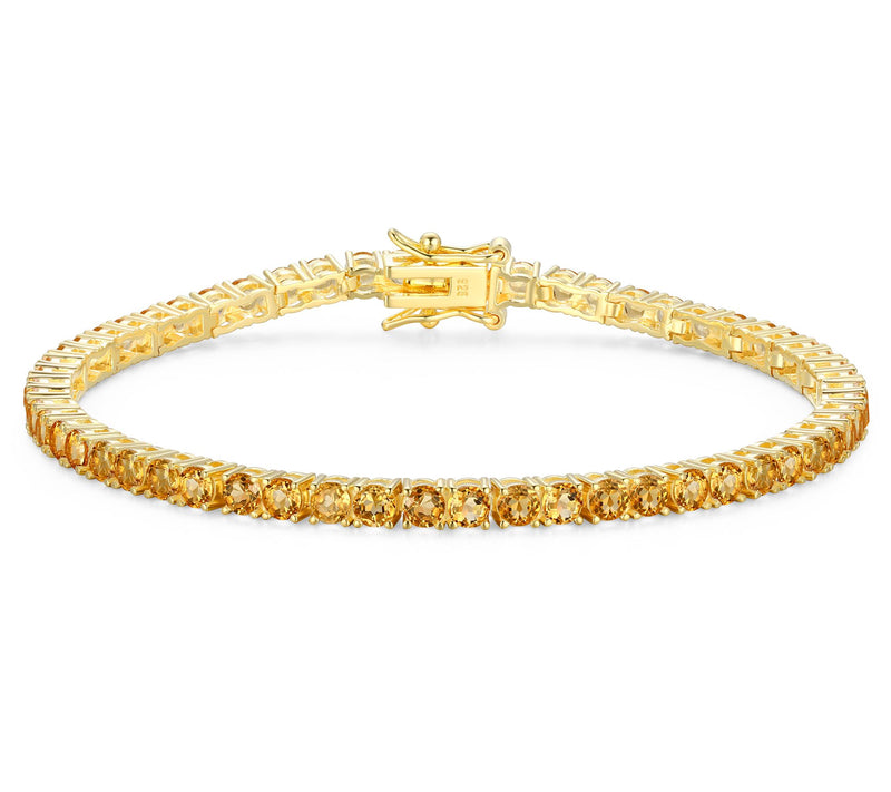 Affinity Gems Birthstone Tennis Bracelet, 18K Gold Plated — View 5