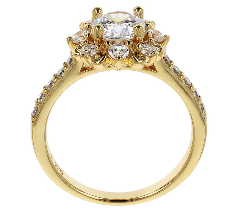 Diamonique Italia 1.70 cttw Center Ring,Sterling Silver — View 3