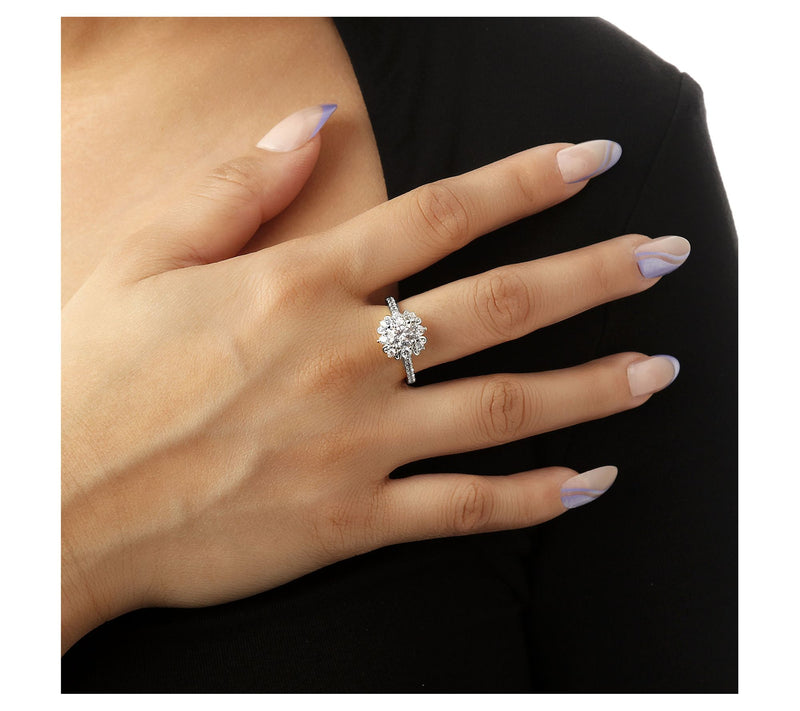 Diamonique Italia 1.70 cttw Center Ring,Sterling Silver — View 4