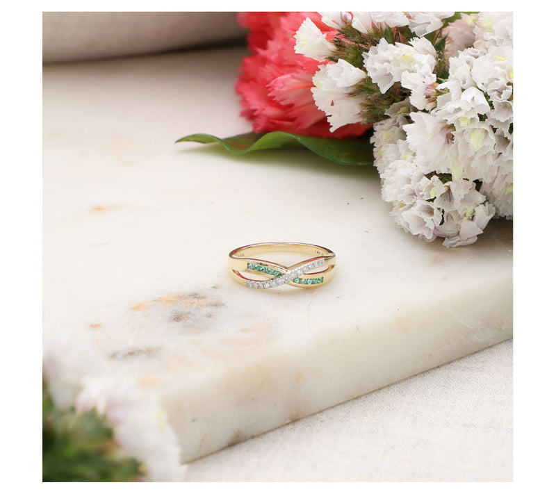 Ariva 14K Gold Gemstone & Diamond Camilla Ring — View 6